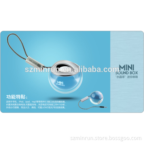 Many colors for choosing Mini Crystal Ball Bluetooth speaker